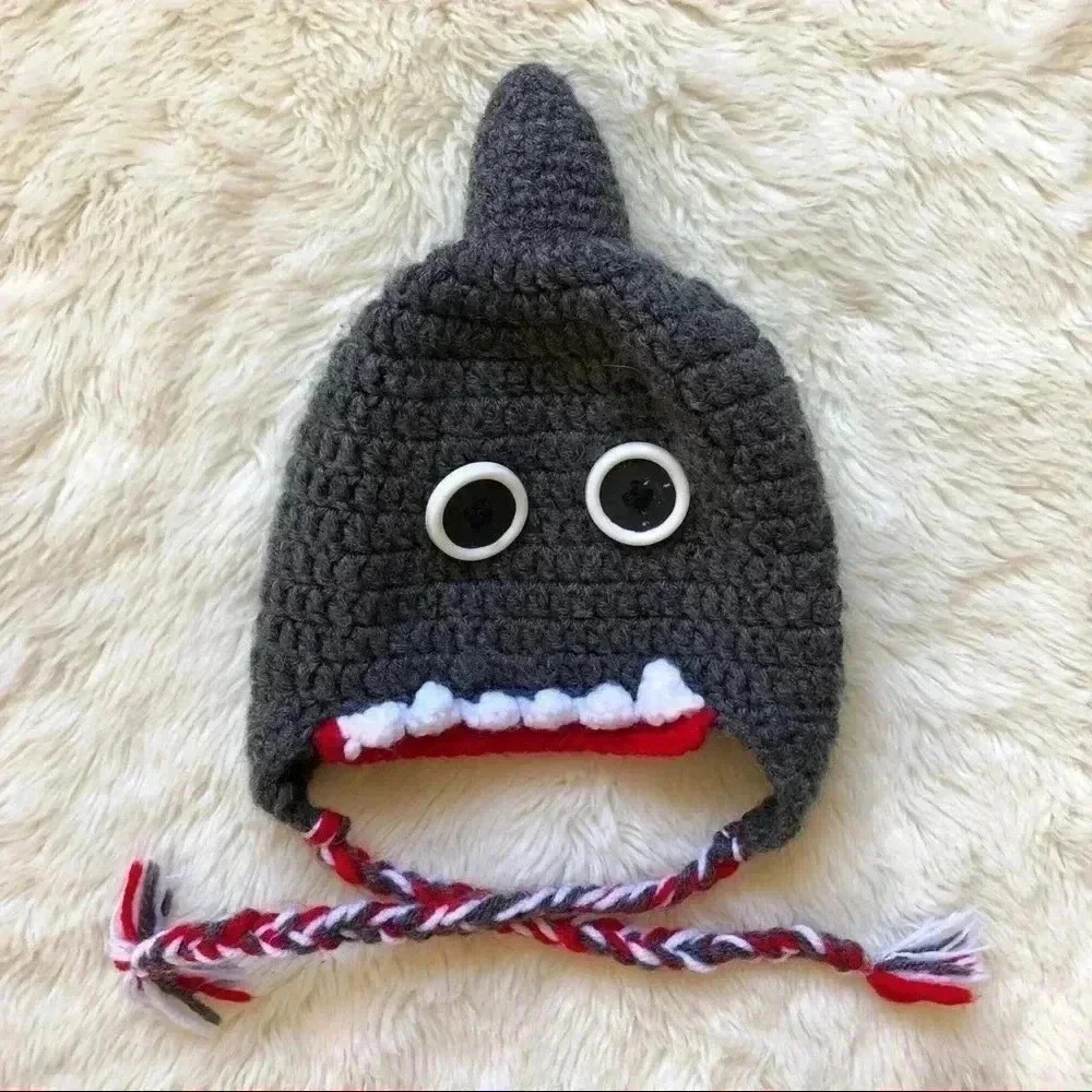 Toddler Shark Winter Hat Size 2 Years